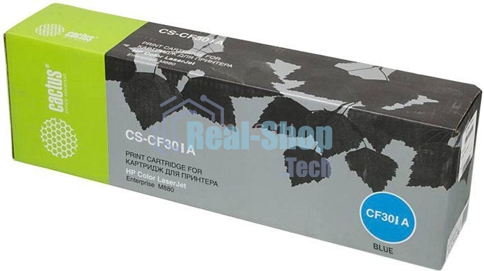 Картридж лазерный Cactus CS-CF301A голубой (32000 стр.) для HP Color LaserJet Enterprise M880