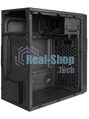 Компьютерный корпус Minitower ExeGate BAA-105-01-UNS400 (mATX, БП UNS400 с вент. 12см, 2*USB, аудио, черный)
