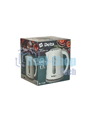 Чайник электрический Delta DL-1106 белый с серым