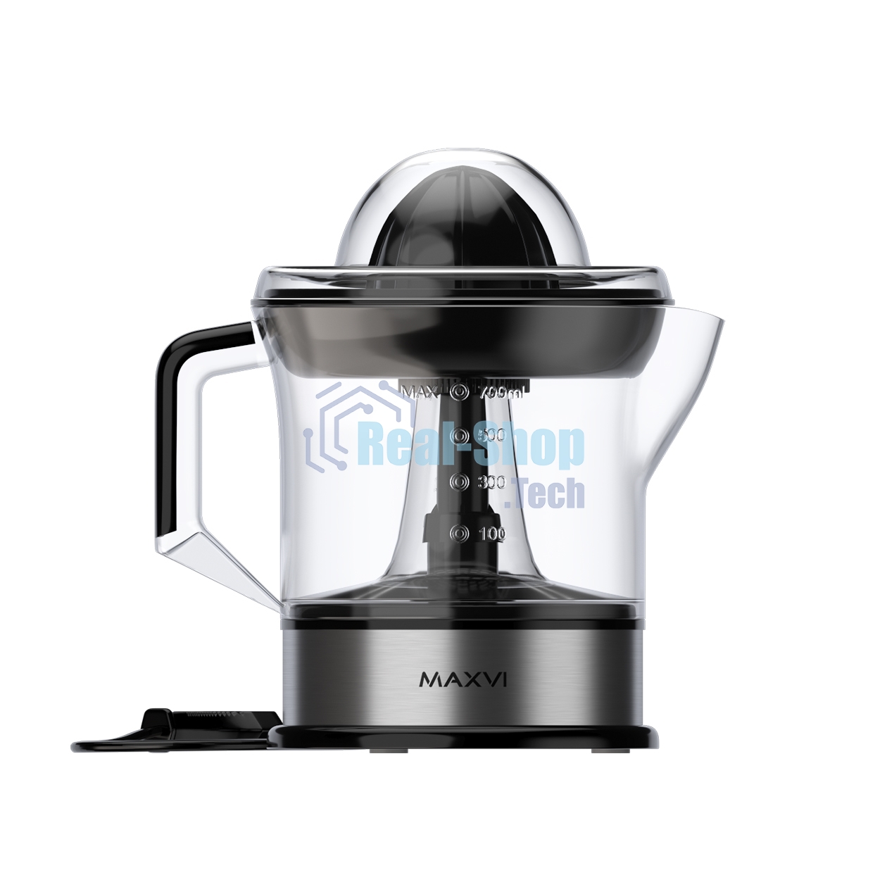 Соковыжималка Maxvi SG402 серебристый/чёрный, цитрусовая, 40 Вт, 700 мл, механическое