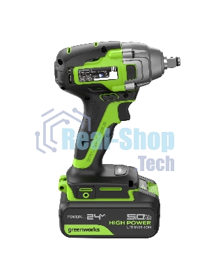 Гайковерт Greenworks GD24IW400 аккум. патрон:квад.1/2