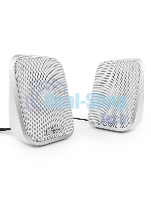 Акустическая система 2.0 Gembird SPK-100-W, белый, 6 Вт, регулятор громкости, USB-питание