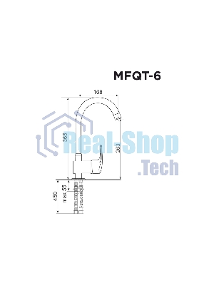 Кухонный смеситель Maunfeld MFQT-6BG бежевый