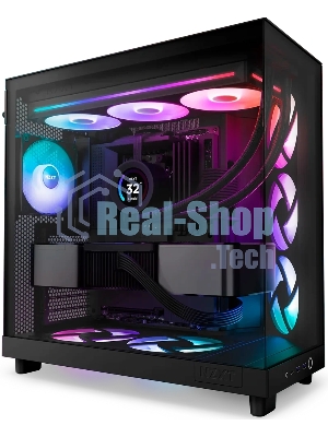 Вентилятор для корпуса Case Cooler NZXT F360 RGb Core (120x120x25мм, 4-pin PWM, RGb, 75.12CFM, 30dBA, 2400RPM, Black, Single-Frame RGb Fan Unit)