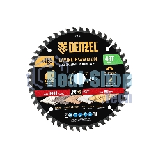 Пильный диск по ламинату Denzel ф185 х 20 мм, 48 зубьев