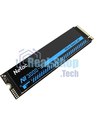 Накопитель SSD M.2 Netac 1.0Tb NV3000 Series Retail (PCI-E 3.0 x4, up to 3100/2100MBs, 3D NAND, 600TBW, NVMe 1.4, 22х80мм, heatsink)