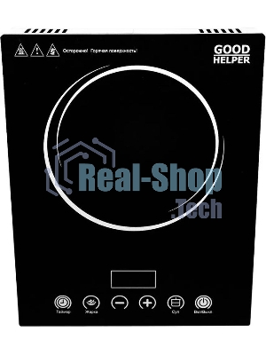 Плита настольная электрическая Goodhelper ES-20R07 черный, 2 кВт, ТЭН, конфорки - 1, стеклокерамика, сенсор