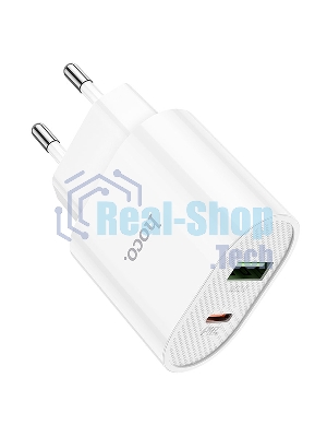 Сетевое зарядное устройство HOCO (6931474757319) C95A Lineal PD 20W+QC3.0 (белый)