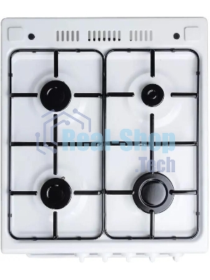 Плита газовая Hansa FCGW510029A белый, конфорок 4 газовых, духовка 53 л, 50 см x 85 см x 57 см
