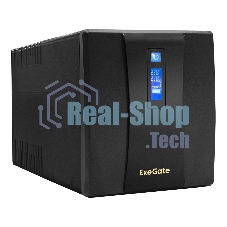 Источник бесперебойного питания ExeGate SpecialPro Smart LLB-1200.LCD.AVR.4SH.USB 1200VA/750W, LCD, AVR, 4*Schuko, USB, черный