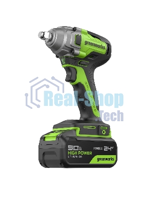 Гайковерт Greenworks GD24IW400 аккум. патрон:квад.1/2