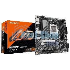 Материнская плата Gigabyte B850M D3HP, AM5, AMD B850, 4xDDR5, 4xSATA, 2xM.2, 1xPCIe 5.0 x16, 1xPCIe 3.0 x4, 1xHDMI, 2xDP, 1x 1Gb LAN, 3xUSB-A 3.2 Gen 1, 2xUSB-A 2.0, 1xUSB-C 3.2 Gen 1, 3x3.5 мм, 7.1, mATX