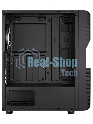 Корпус Aerocool/Formula Menace Saturn RGB-G-BK-v1 (3xUSB, 2xAudio, 0.5 мм, 120 мм FAN, прозрачная стенка-закаленное стекло, mATX