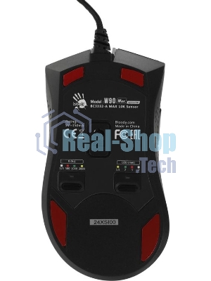 Мышь проводная A4Tech Bloody W90 Max черный, 10000 dpi, USB, кнопки - 10