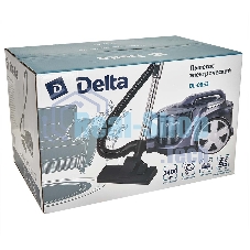 Пылесос Delta DL-0853 серый/фиолетовый, 400/2400 Вт, уборка сухая, пылесборник контейнер 4 л
