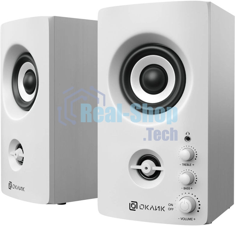 Акустическая система Oklick OK-164 2.0 белый 30Вт