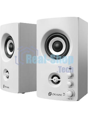 Акустическая система Oklick OK-164 2.0 белый 30Вт