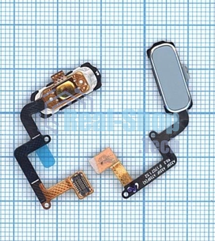 Кнопка HOME в сборе с механизмом и шлейфом для Samsung A320, синяя