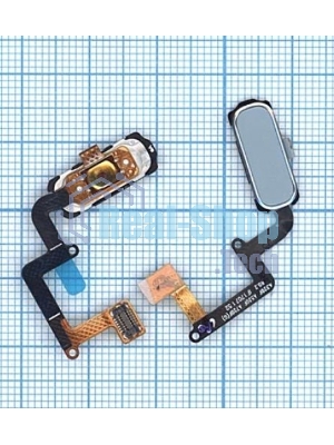 Кнопка HOME в сборе с механизмом и шлейфом для Samsung A320, синяя