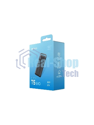 Внешний SSD Samsung T5 EVO, 2TB, USB 3.2 Gen 1 Type-C, R/W 460/460, черный