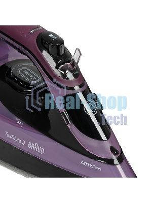 Утюг Braun TexStyle 9 SI9661VI фиолетовый/черный, 3100 Вт, 60 г/мин, 250 г/мин, 330 мл