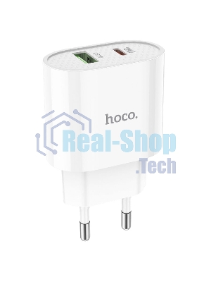 Сетевое зарядное устройство HOCO (6931474757319) C95A Lineal PD 20W+QC3.0 (белый)