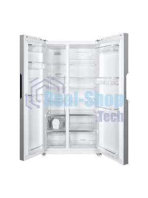 Холодильник Maunfeld MFF177NFW Slim Inverter белый двухкамерный 352/198л морозилка слева, No Frost, Side by Side