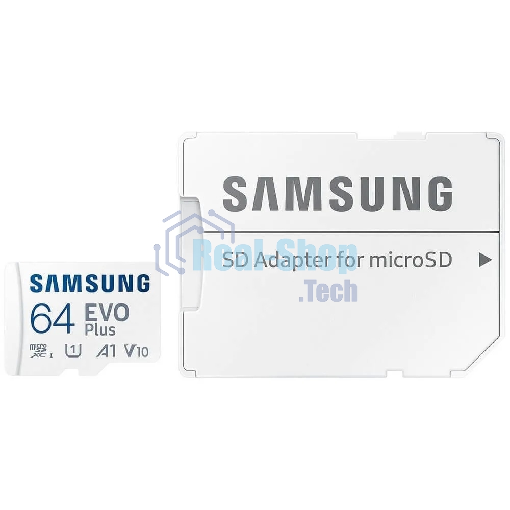 Флеш карта Samsung EVO Plus, microSDXC 64Gb (R/W 160/90 Mb/s, adapter) MB-MC64SA/APC