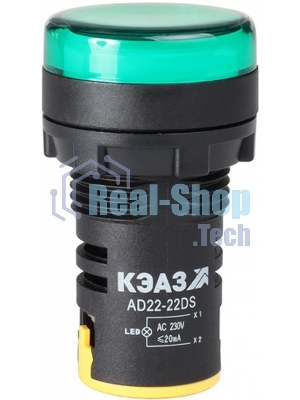 Лампа AD22DS(LED) матрица D22мм зеленый 24В AC/DC-КЭАЗ 303938