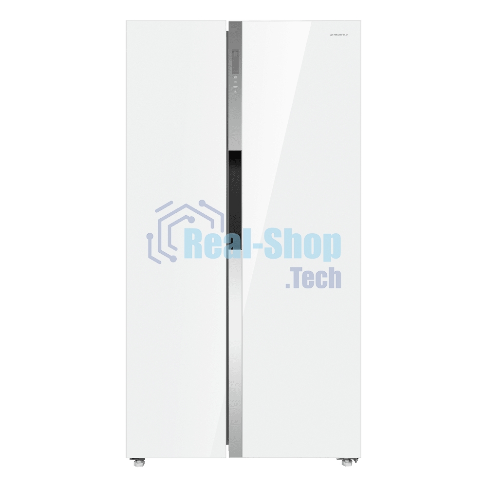 Холодильник Maunfeld MFF177NFW Slim Inverter белый двухкамерный 352/198л морозилка слева, No Frost, Side by Side