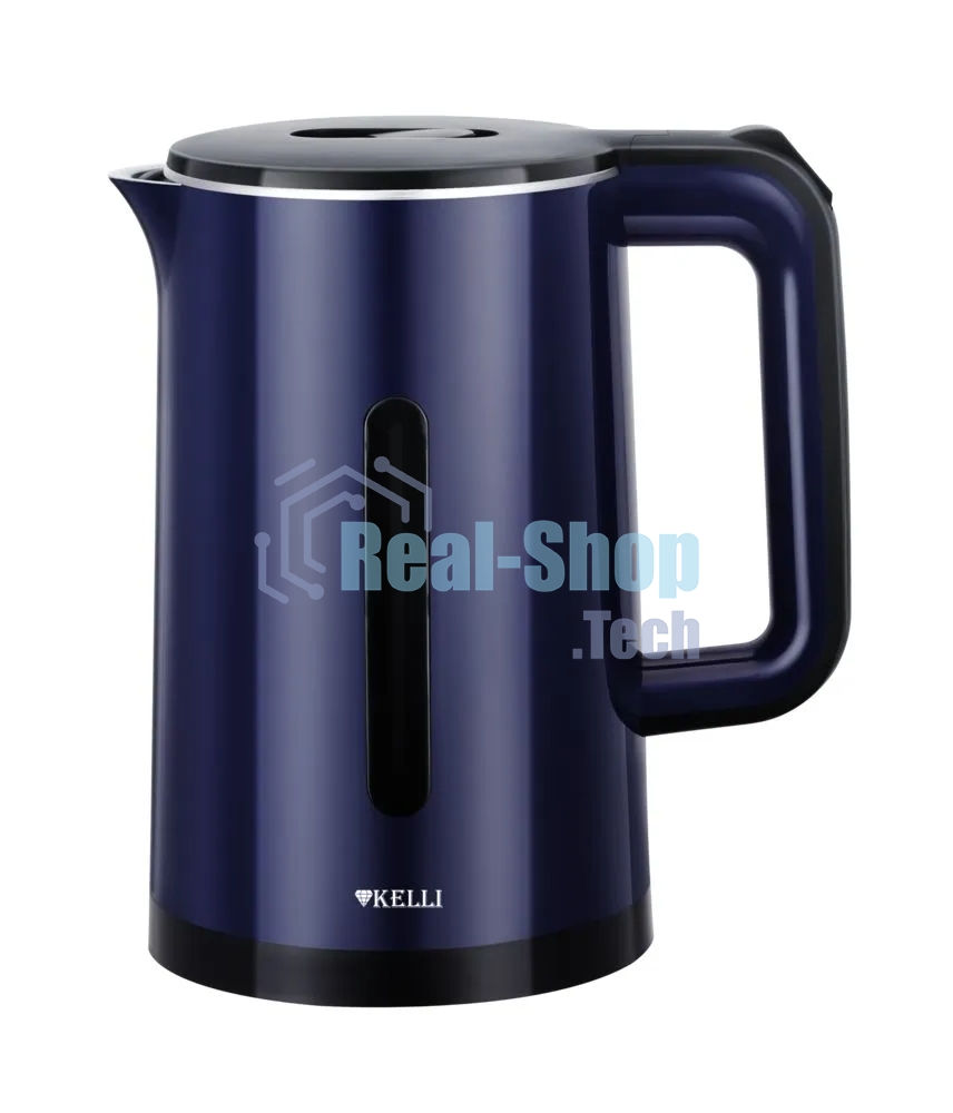 Чайник электрический Kelli KL-1375 1,8л. пластик, синий