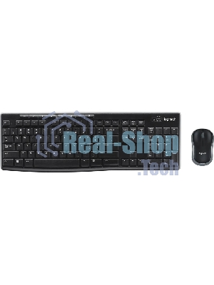 Комплект клавиатура+мышь Logitech MK270 беспроводной, USB, 1000 DPI, чёрный (неоригинальная гравировка)