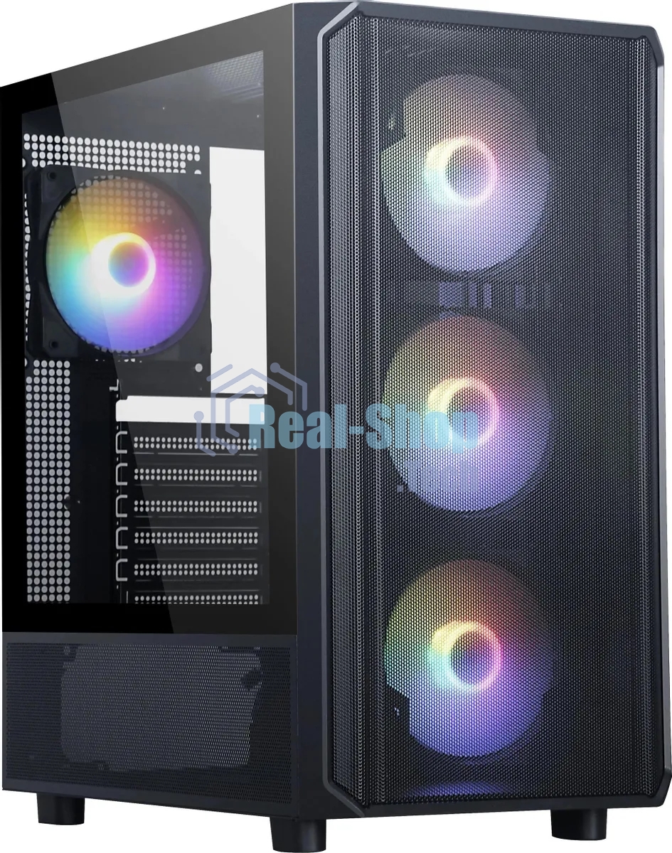 Компьютерный корпус Accord 3602 черный без БП ATX 2xUSB3.0 1xUSB3.1 audio bott PSU