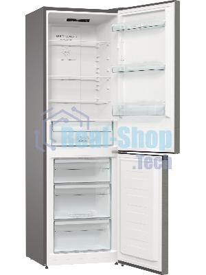 Холодильник Gorenje NRKE62XL серебристый металлик двухкамерный 203/99л морозилка снизу, No Frost