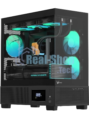 Компьютерный корпус AeroCool/Formula V Line Crystal E1M Black, MATX, USB3.0*2, Switch Display Panel