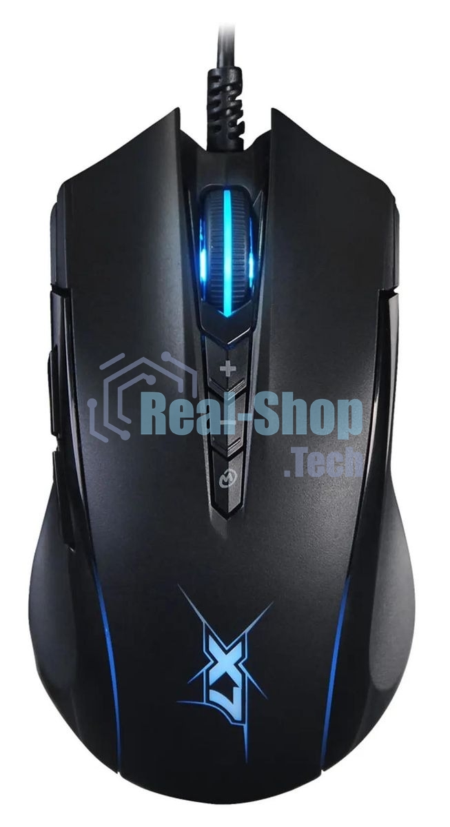 Мышь проводная A4Tech X89 черный, 2400 dpi, USB, кнопки - 8