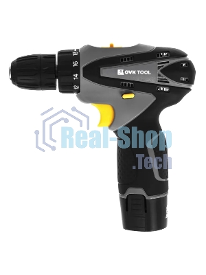Дрель-шуруповерт Ovk Tools OTCS1AA-12V-1.5A, 12 В, 1,5 Ач, 26 Нм, щеточный