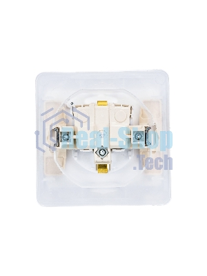 Розетка 1-м СП Этюд защ. шторки с заземл. IP44 белый SchE PC16-044B