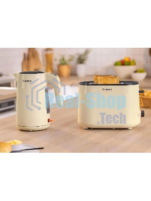 Тостер Bosch TAT2M127 бежевый, 950 Вт, 2 слота