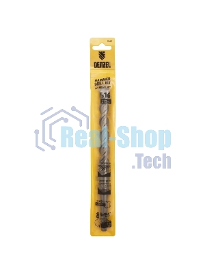 Бур по бетону Denzel двойная спираль, Cobalt W-tip, 16x210 мм, SDS PLUS