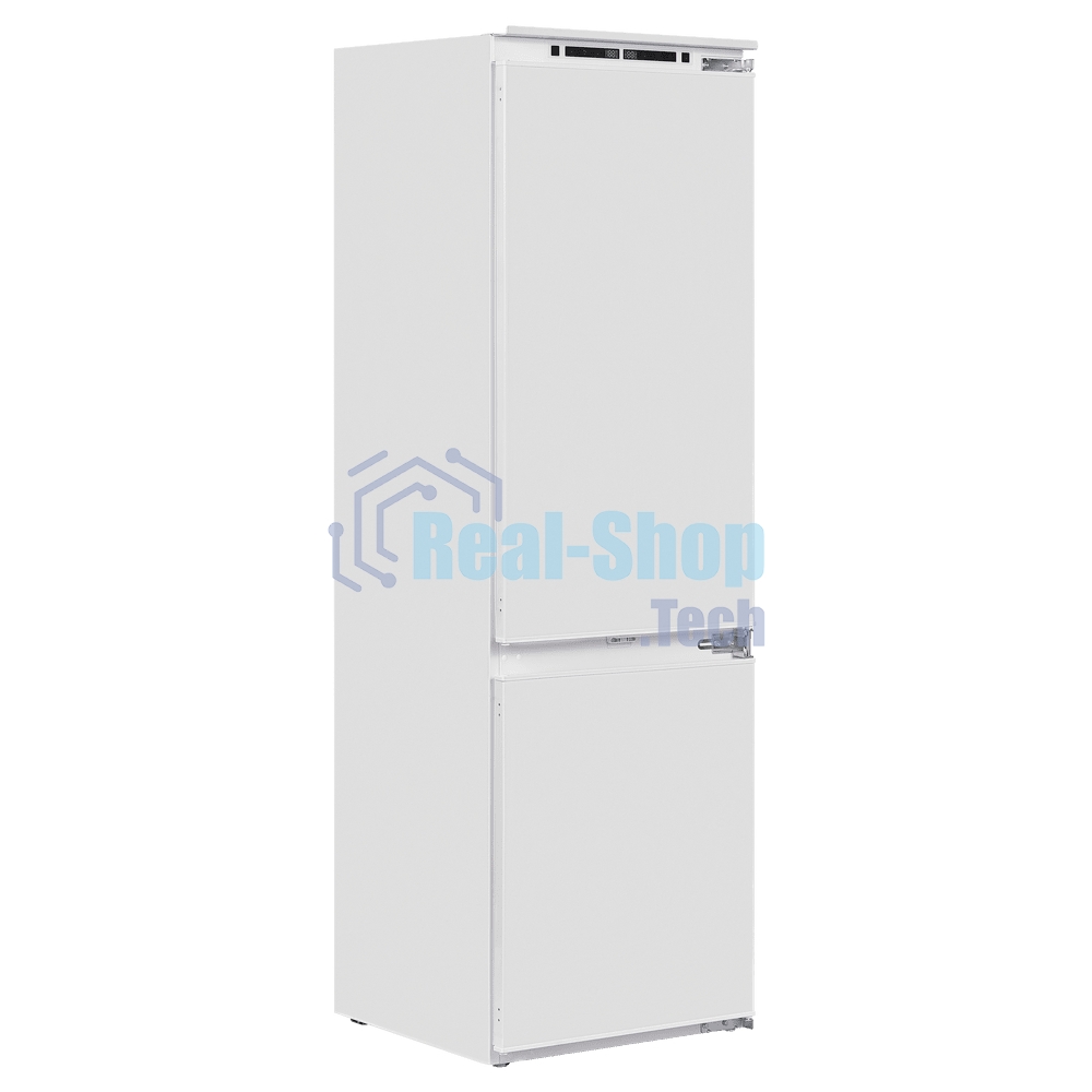 Встраиваемый холодильник Maunfeld MBF193NFW1GR Inverter белый двухкамерный 257/84 л морозилка снизу, No Frost