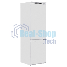 Встраиваемый холодильник Maunfeld MBF193NFW1GR Inverter белый двухкамерный 257/84 л морозилка снизу, No Frost
