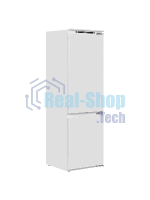 Встраиваемый холодильник Maunfeld MBF193NFW1GR Inverter белый двухкамерный 257/84 л морозилка снизу, No Frost