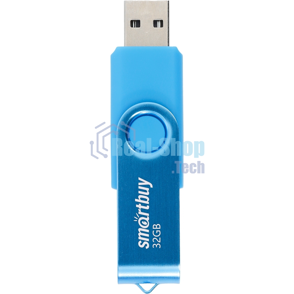 Флешка USB Smartbuy Twist Blue (SB032Gb2TWB), 32Gb, USB 2.0, R/W 15/12, синий