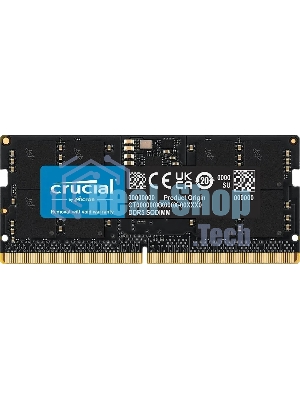 Оперативная память Crucial, DDR5, 16GB (1x16 GB), 4800 MHz, CL40, SO-DIMM