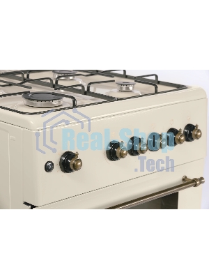 Плита газовая Nordfrost GG 6061 Y бежевый, конфорок 4 шт, духовка 63 л, 60 см x 89 см x 60 см