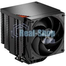 Кулер для процессора PCCooler RZ620Pro TC BK (265W, 4-pin PWM, 160mm, Al/Cu, 6x6mm, 2x120mm, 80CFM, 36.2dBA, 2400RPM, S: 1851/1700/1200/115X, AM5/AM4, black)