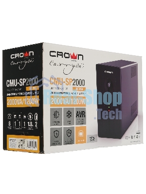 Источник бесперебойного питания Crown CMU-SP2000IEC/2000 ВА/1200 Вт/9 x IEC 320 C13 (компьютерная)