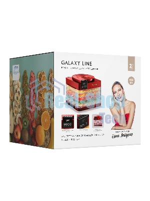 Сушилка для овощей и фруктов Galaxy Line GL 2630, красный, с электронным управлением, 450 Вт