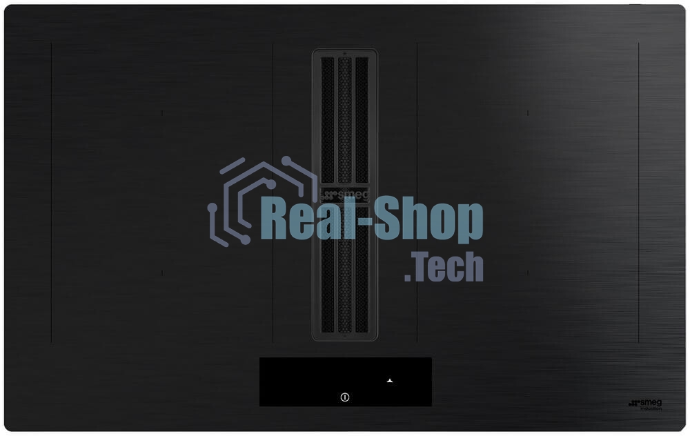 Варочная поверхность со встроенной вытяжкой Smeg HOBD382MB2, 83 см, индукция, слайдерное управление, 4 зоны нагрева, 9 уровней мощности, автоматическое определение посуды, таймер, быстрый старт, индикация остаточного тепла, 650 м3/ч, 8 скоростей + 2 интенсивных режима, энергоэффективность А+, черный